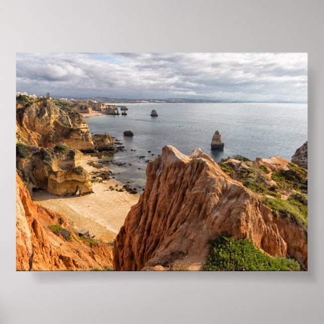 Klippformationer i Algarve Poster (Framsidan)