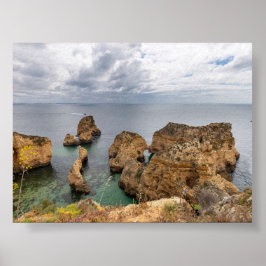 Klippformationer i Algarve Poster