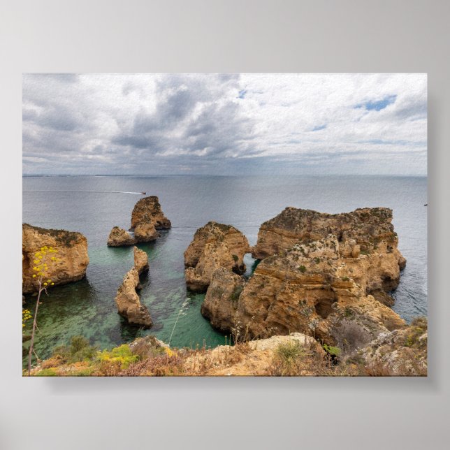 Klippformationer i Algarve Poster (Framsidan)