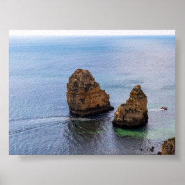 Klippformationer i Algarve Poster