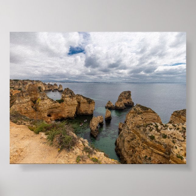 Klippformationer i Algarve Poster (Framsidan)