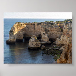 Klippformationer i Algarve Poster