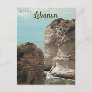 Klippformationer i Libanon Vykort