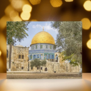 Klippholmen Heliga moskén Jerusalem Palestina Vykort