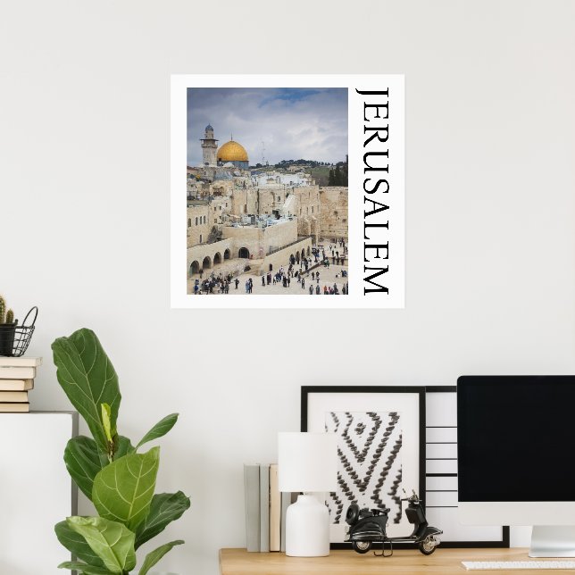 Klippholmen | Västra murens plats, Jerusalem Poster (Hemmakontoret)