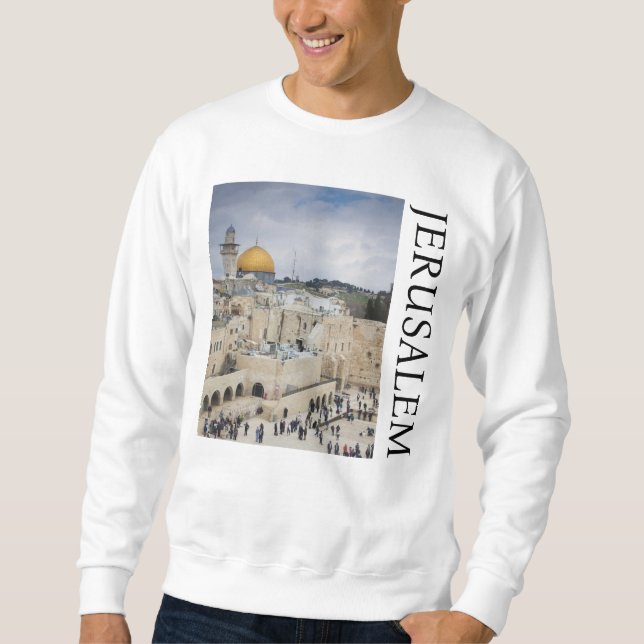Klippholmen | Västra murens torg, Jerusalem Lång Ärmad Tröja (Framsida)