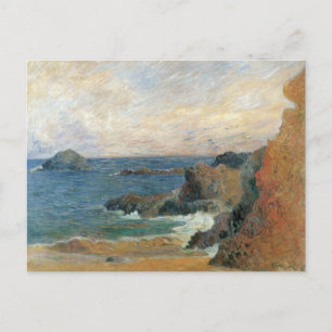 Klippig kust av Paul Gauguin, Vintage Impressionis Vykort