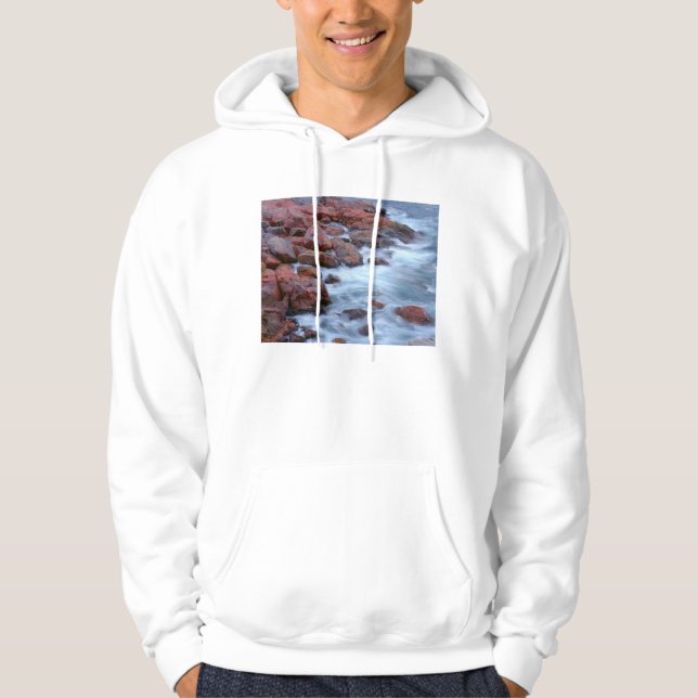 Klippig strand med vatten, Kanada Sweatshirt (Framsida)