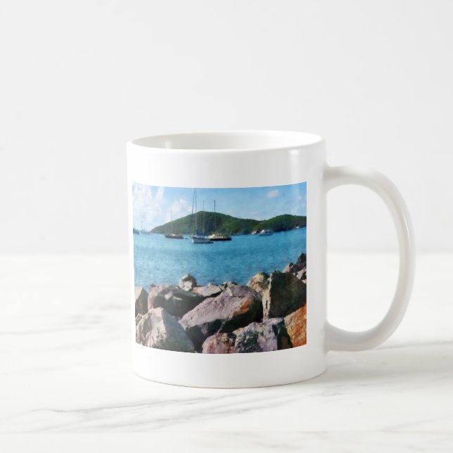 Klippig strand St. Thomas Kaffemugg (Höger)