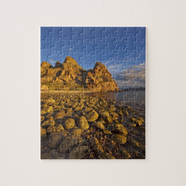 Klippig strandlinje på Isla Carmen i Mexikanska go Pussel (Vertikal)