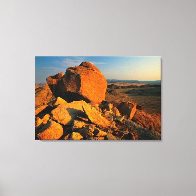 Klippig utlöpare och öken dalgång, Richtersveld Canvastryck (Framsida)
