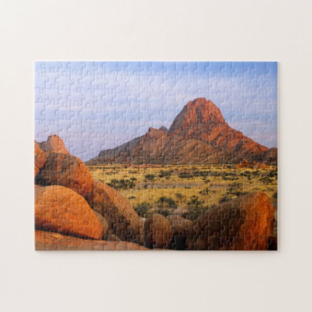Klippig utlöpare och slätt, Spitzkoppe, Erongo Pussel (Horisontell)