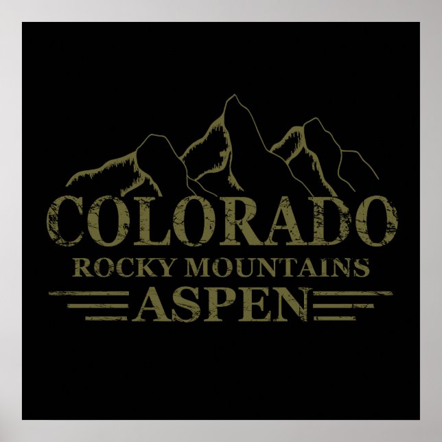Klippiga bergen Aspen Colorado  Poster (Framsidan)
