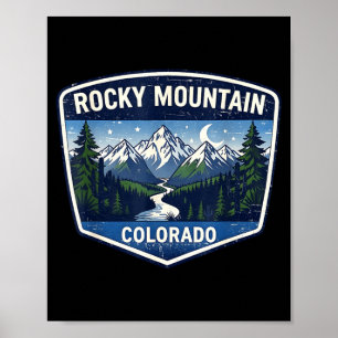 Klippiga bergen colorado natur vandring äventyr poster