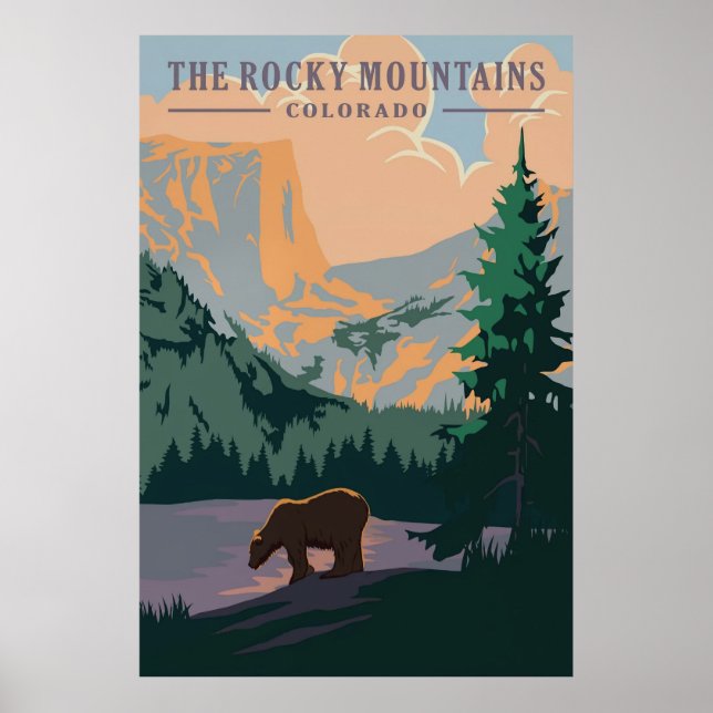 Klippiga bergen, Colorado Poster (Framsidan)