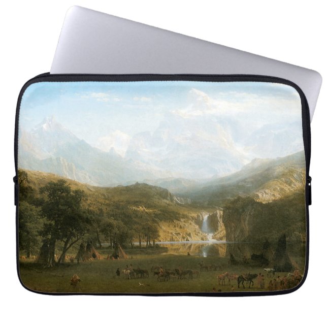 Klippiga bergen, Lander's Peak av Albert Bierstadt Laptop Fodral (Framsidan)