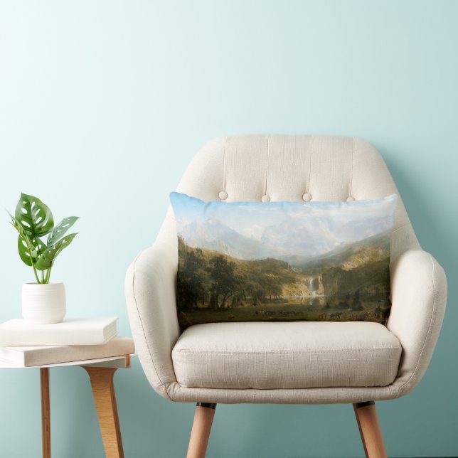 Klippiga bergen, Lander's Peak av Albert Bierstadt Lumbarkudde (Stol)