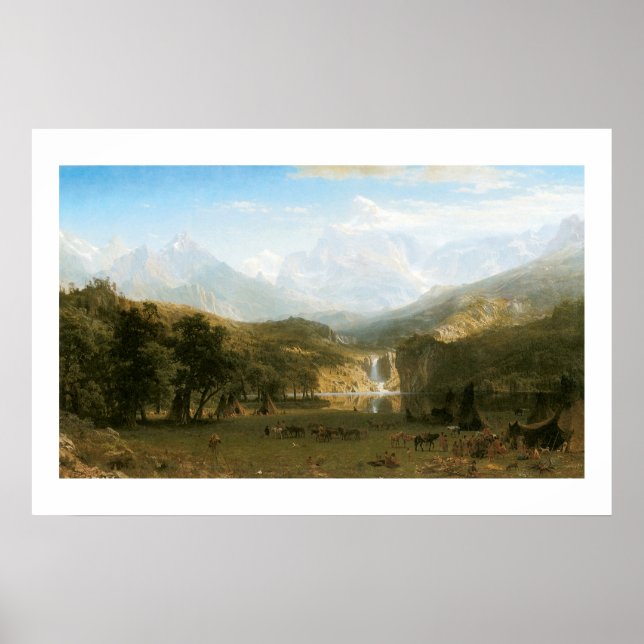 Klippiga bergen, Lander's Peak av Albert Bierstadt Poster (Framsidan)