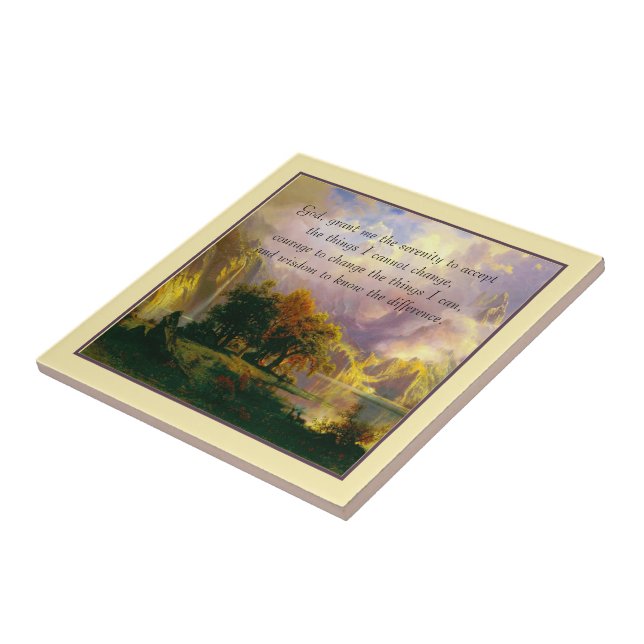 Klippiga bergen stillhetens bön kakelplatta (Sidan)