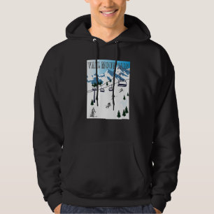 Klippiga bergen Vail Mountain Vintersporter Skidåk Hoodie