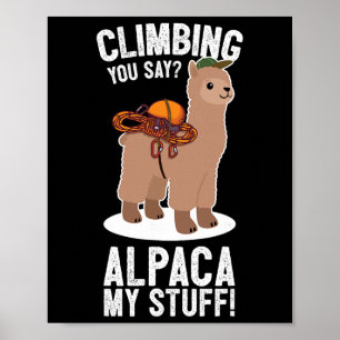 Klippklättrare Berg Bouldering I Lama Klättring Poster