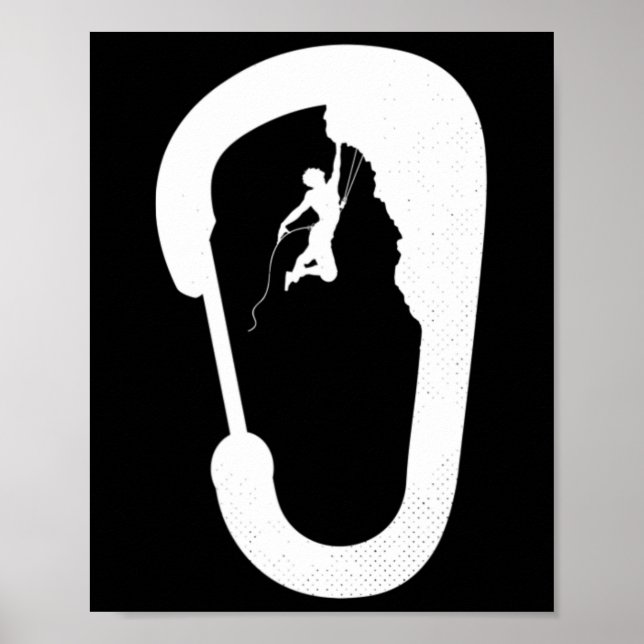 Klippklättrare Carabiner Bouldering Poster (Framsidan)