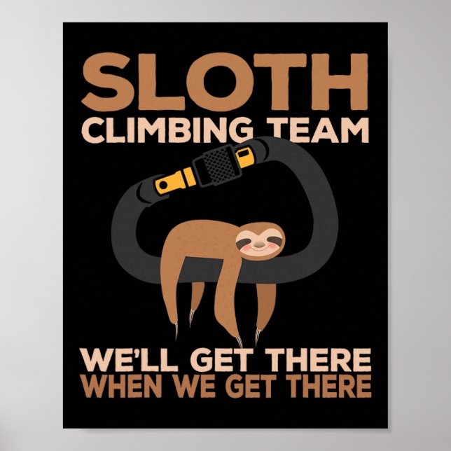 Klippklättrare Långsam Klättringsteam Karbinhake  Poster (Framsidan)