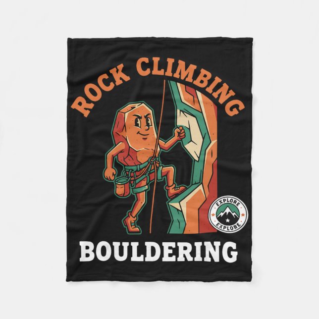 Klippklättring Bouldering Äventyr Kul  Fleecefilt (Framsidan)
