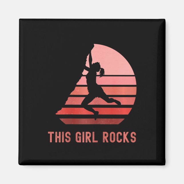 Klippklättring, Den här tjejen rockar, Bouldering, Magnet (Framsidan)