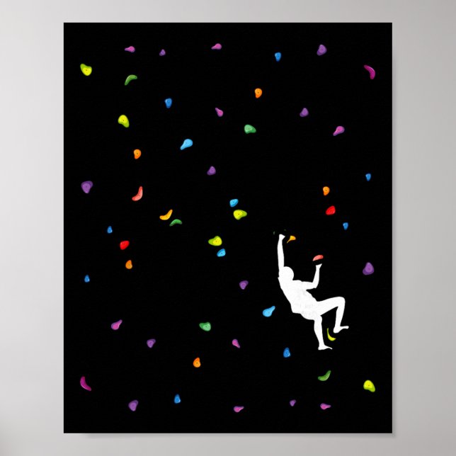 Klippklättring Fri klättring Extremsport Boulder Poster (Framsidan)