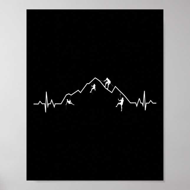 Klippklättring Hjärt Slag Present  Poster (Framsidan)