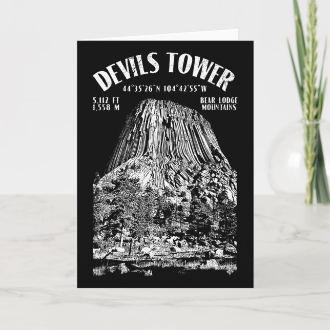 Klippklättring Klättrare Devils Tower Bear Lodge K Kort (Framsida)