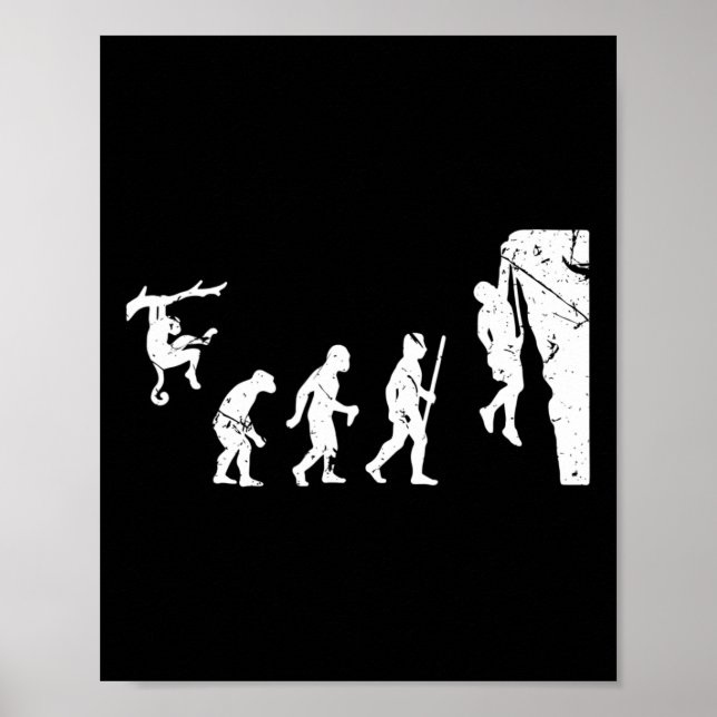 Klippklättring Klättrare Evolution Bouldering  Poster (Framsidan)