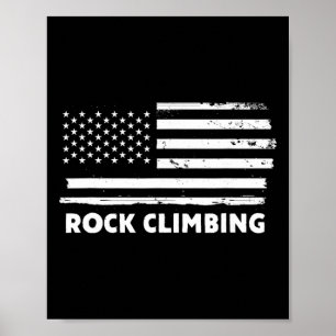 Klippklättring Liv Usa Flagga Patriotisk Sport Des Poster