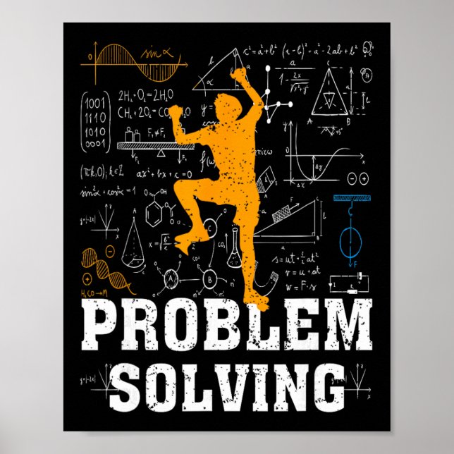 Klippklättring Math Älskare Problemlösning Matemat Poster (Framsidan)