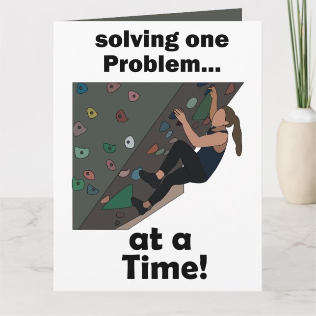 Klippklättring Problemlösare Bouldering Fest Kort (Framsida)