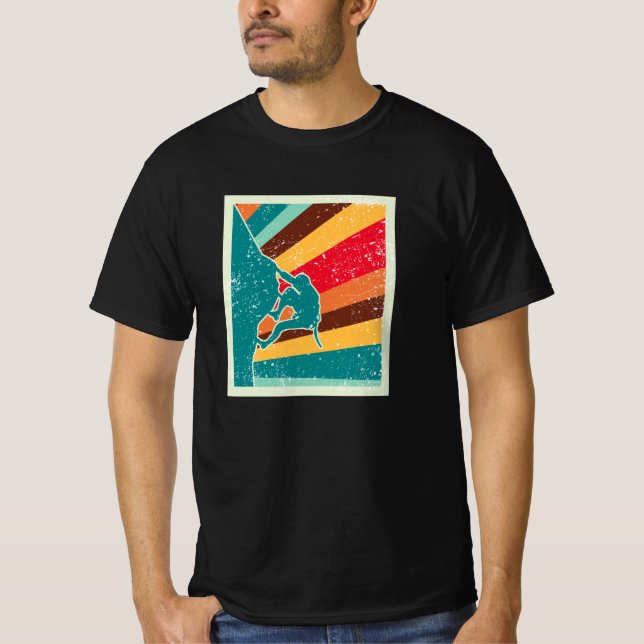 Klippklättring Retro Vintage T Shirt (Framsida)
