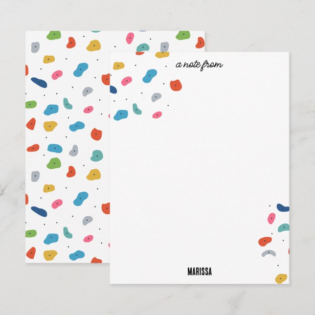 Klippklättring Söta Barn Färgglada Anteckningskort (Fram/baksida)