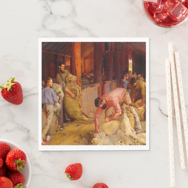 Klippning av vädarna Tom Roberts 1890 Australiensi Pappersservett (Insitu)
