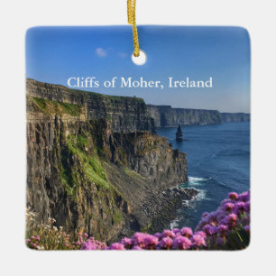 Klippor av den Moher Irland prydnaden Julgransprydnad Keramik