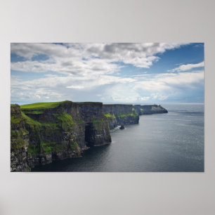 Klippor av Moher i Irland affischtryck Poster