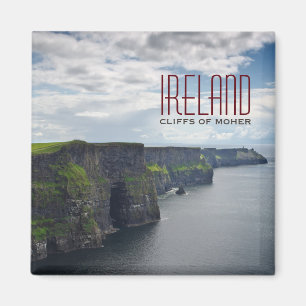 Klippor av Moher i Irland textmagnet Magnet