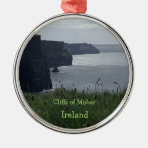 Klippor av Moher Irland - irländsk helgdagprydnad Julgransprydnad Metall
