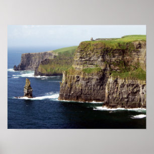 Klippor av Moher Irland Poster