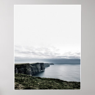 Klippor av Moher, Irland reser den Photograhy Poster
