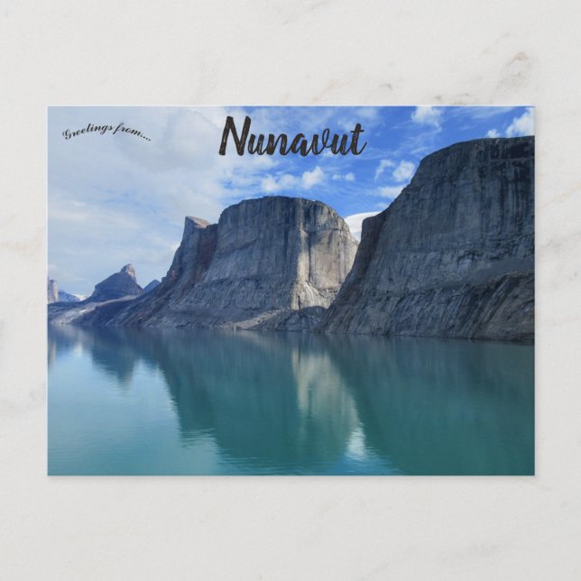 Klippor i Nunavut Kanada Vykort (Framsida)