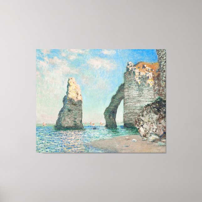 Klippor vid Étretat, Claude Monet Canvastryck (Framsida)