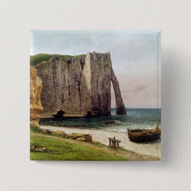 Klipporna på Etretat, 1869 Knapp (Framsida)