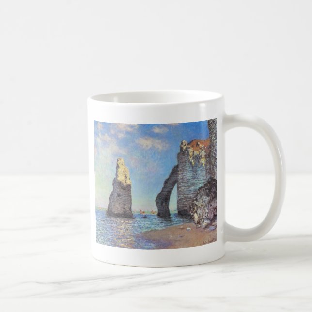 Klipporna på Etretat - Claude Monet Kaffemugg (Höger)