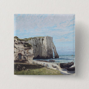 Klipporna på Etretat efter stormen, 1870 Knapp